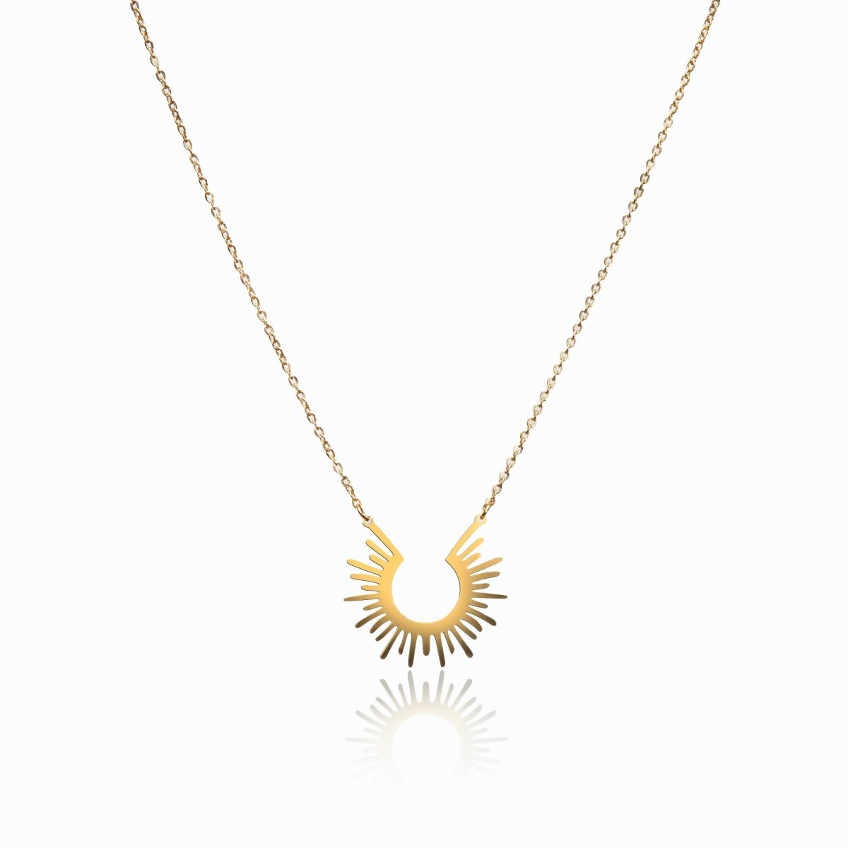 Necklace Spike Pendant 18K Gold Plated