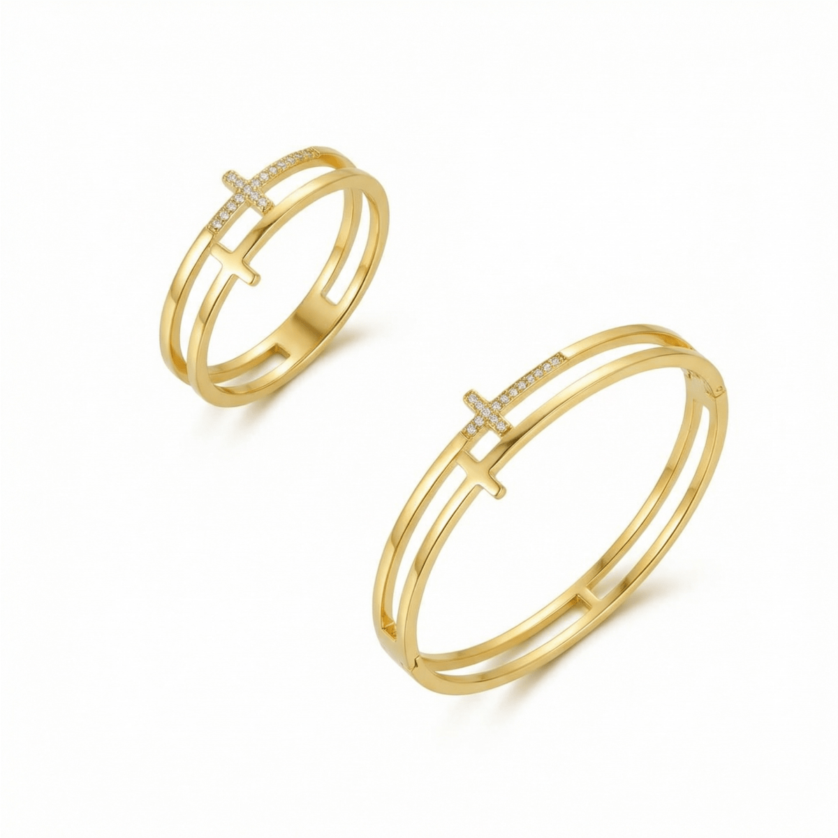 Cross Set 18K Gold Plated