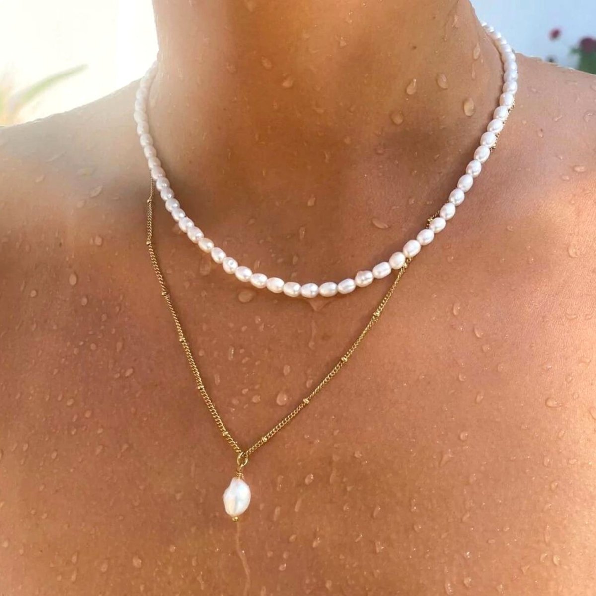 Aloha Double Necklace Mix 18K Gold Plated