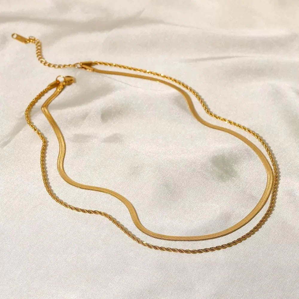Melina Necklace Mix 18K Gold Plated
