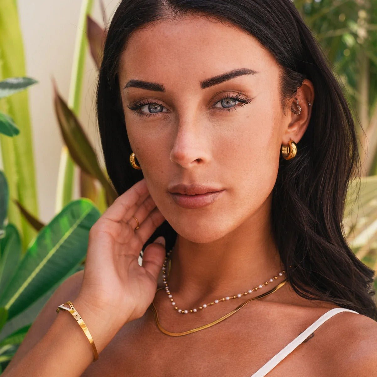 Necklace Mixes Pearl 18K Gold Plated