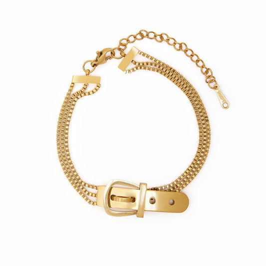 Bracelet with Buckle 18K Gold Plated