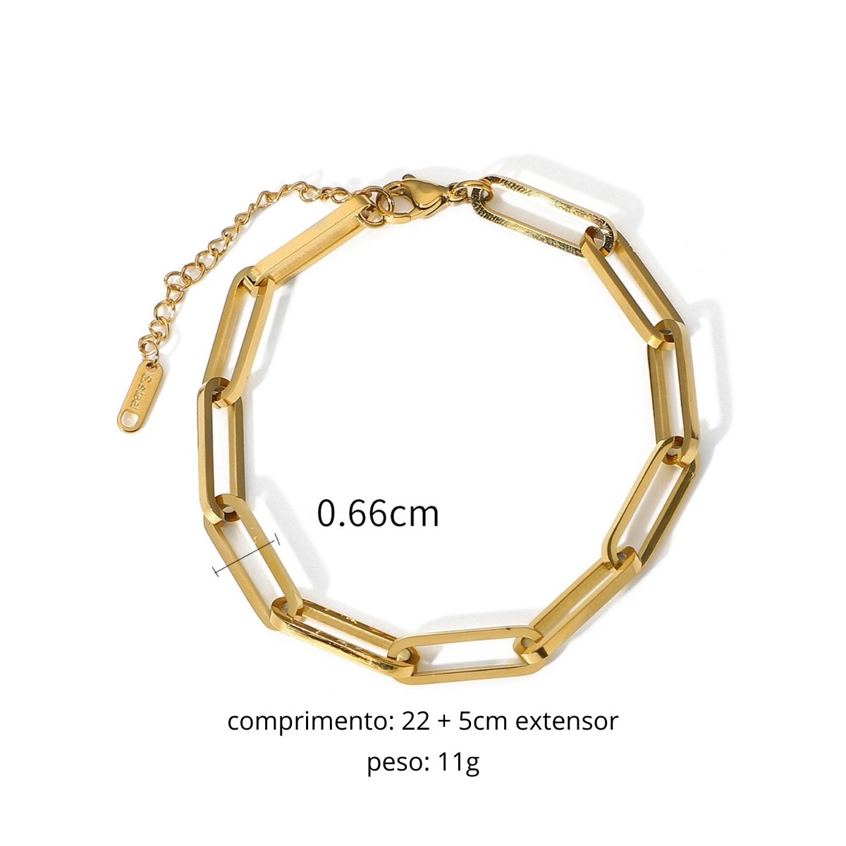 Celina Link Chain Bracelet 18K Gold Plated