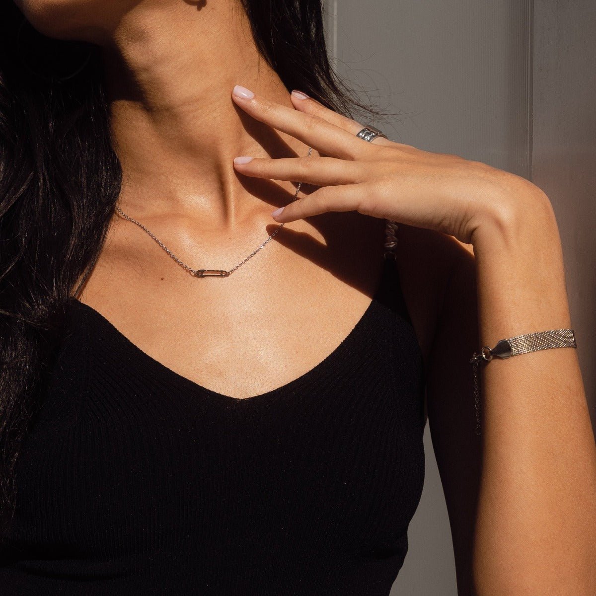 Woven Smooth Bracelet - Silver